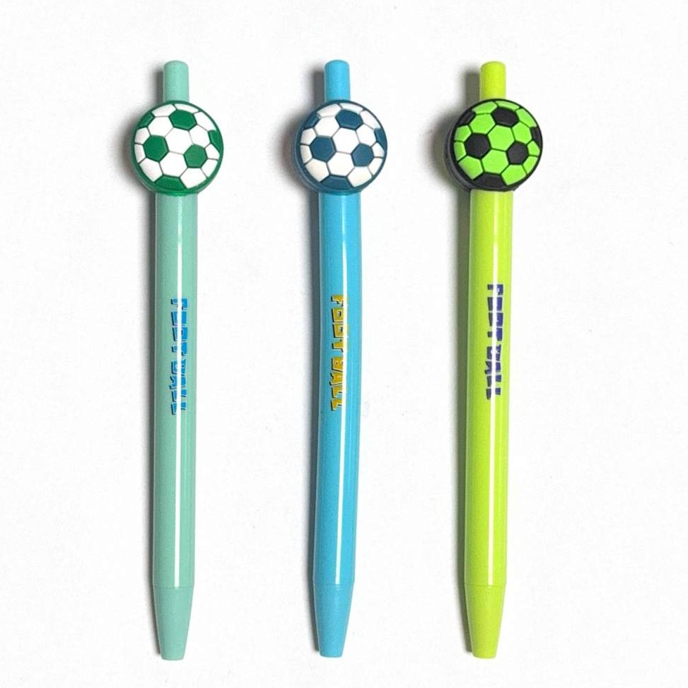 pen with football silicone topper