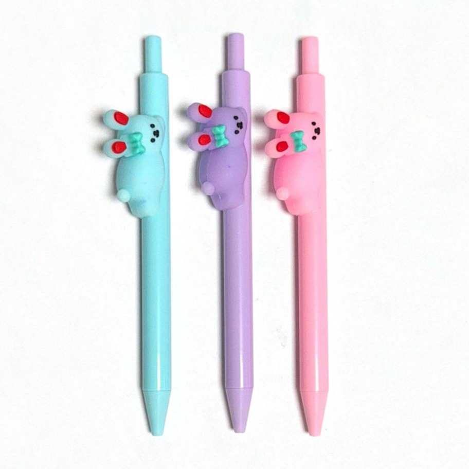 retractable pen with bunny doll on the side