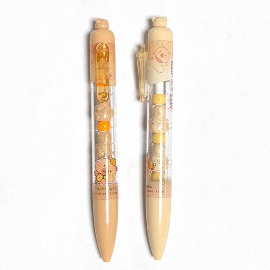 capybara beaded refill retractable  pen