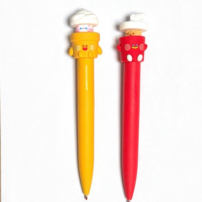 twist surprise pen with ice cream cone figurine