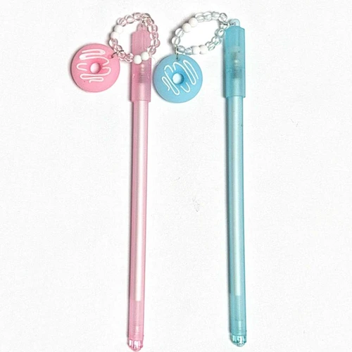 pen with a donut-shaped charm