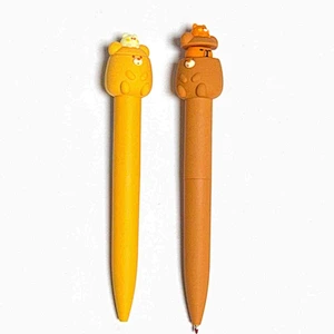 twist surprise pen with capybara figurine