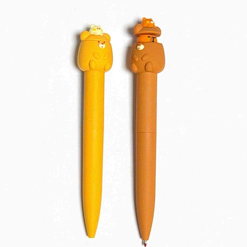 twist surprise pen with capybara figurine