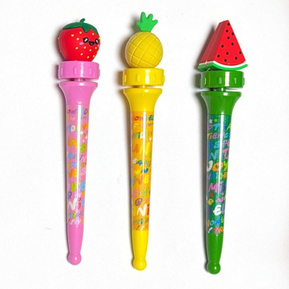 cute fruit spinning pen