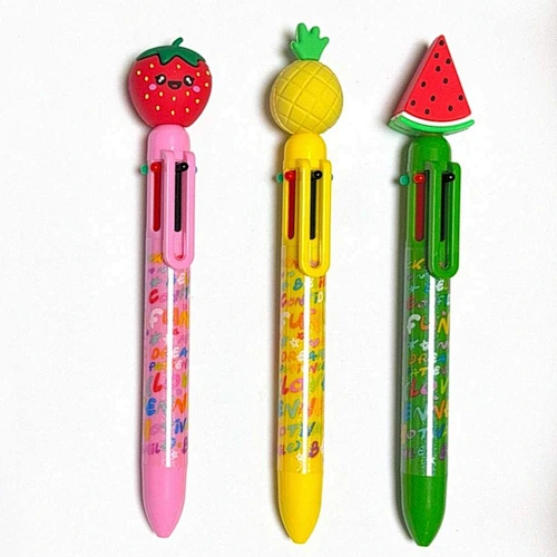 cute fruit multi-color pen