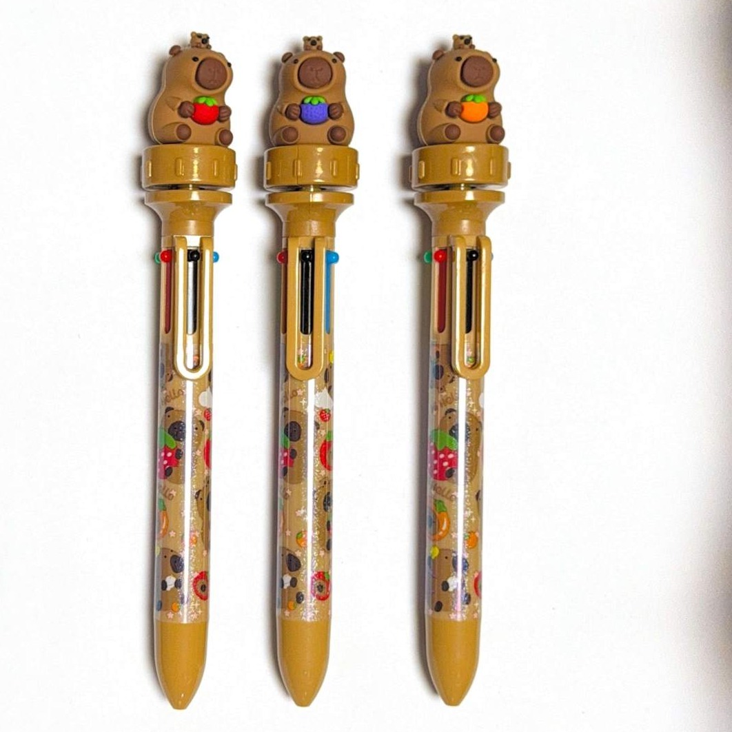 capybara spinning multi-color pen