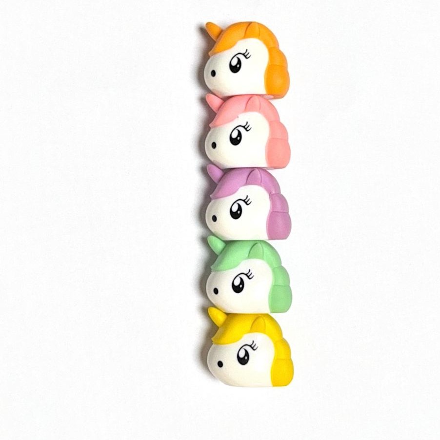 5-Pack Unicorn Head Stackable Highlighters