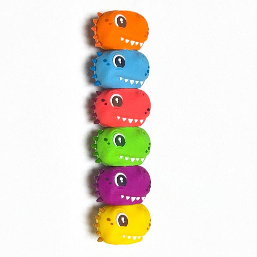 Connected dinosaur‑shaped highlighter