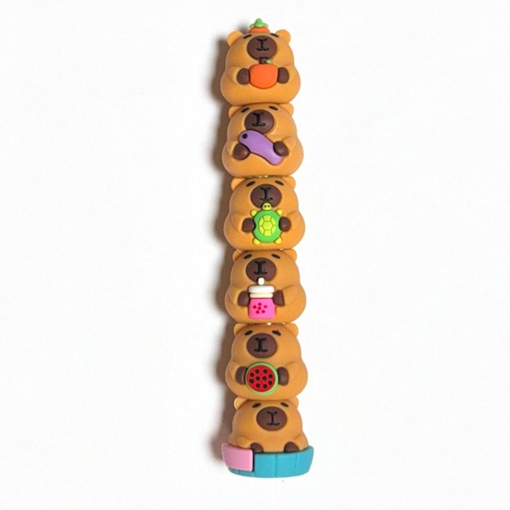 6-Pack Stackable Capy Figurine Highlighters