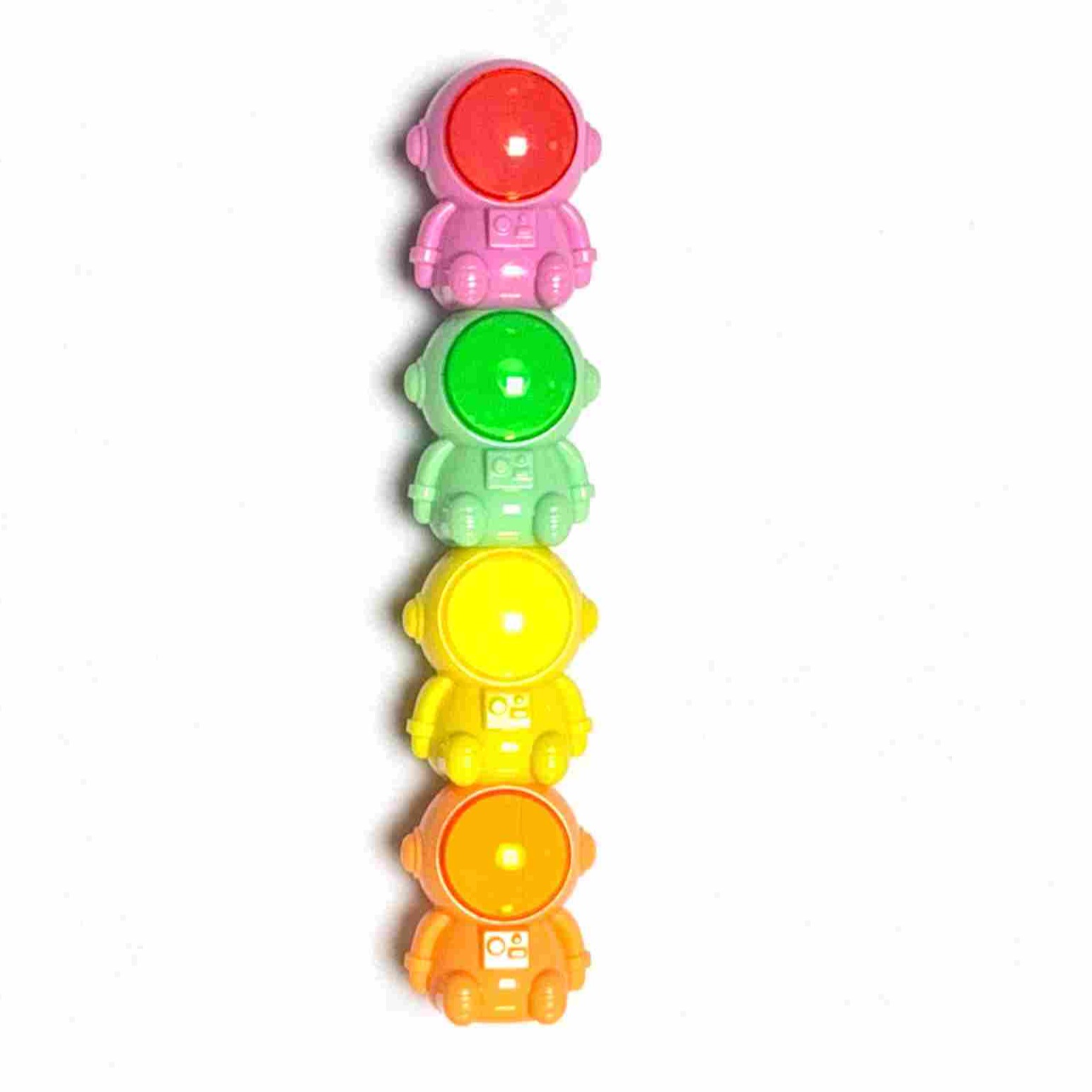 4-Pack Stackable Astronaut Shaped Highlighters