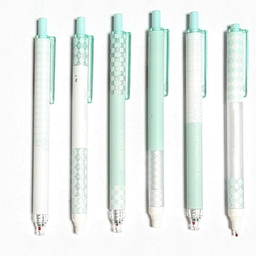 Mint Plaid Retractable Gel Pen