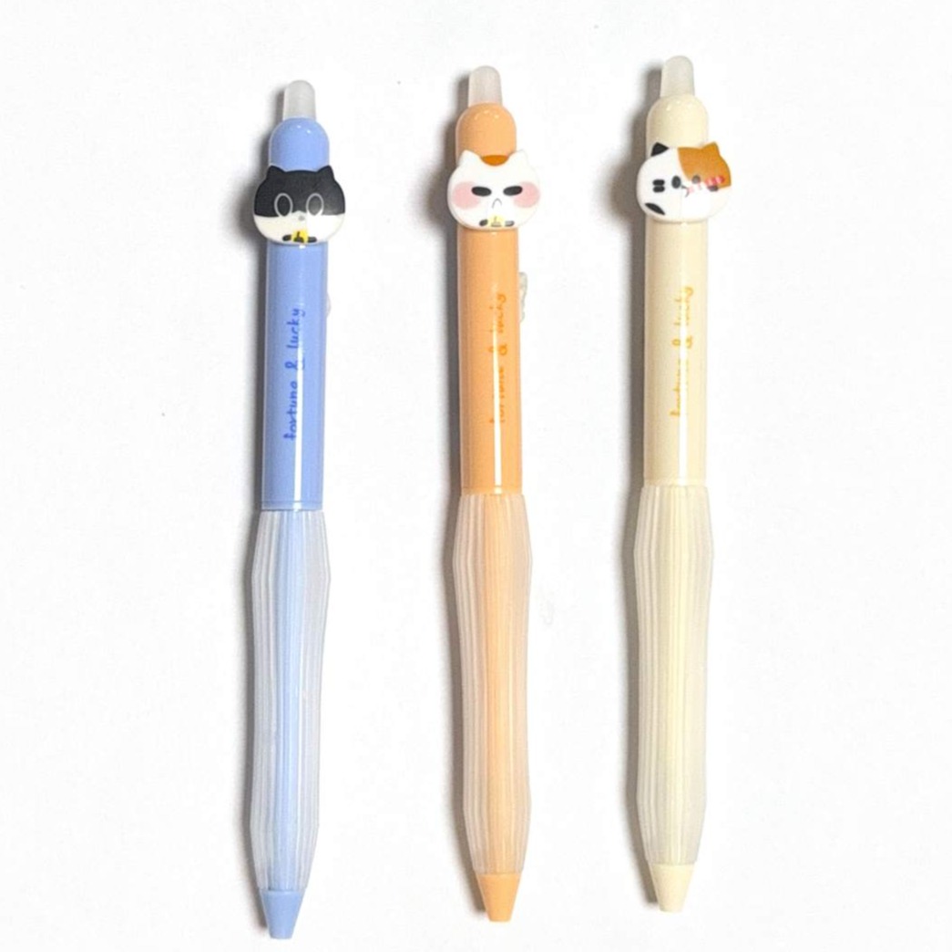Cartoon Cat Figurine Erasable Retractable Pen