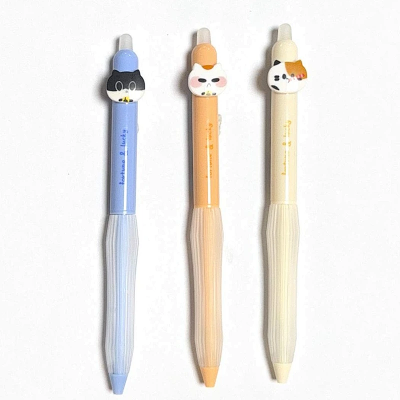 Cartoon Cat Figurine Erasable Retractable Pen