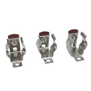 Custom OEM Silver Plated Brass, Spring Steel Metal Battery Holder Terminal