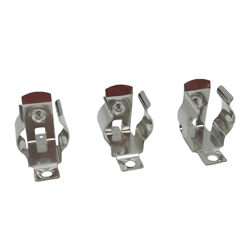 Custom OEM Silver Plated Brass, Spring Steel Metal Battery Holder Terminal
