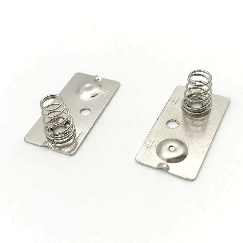 Metal battery contact plate custom metal plate spring contact