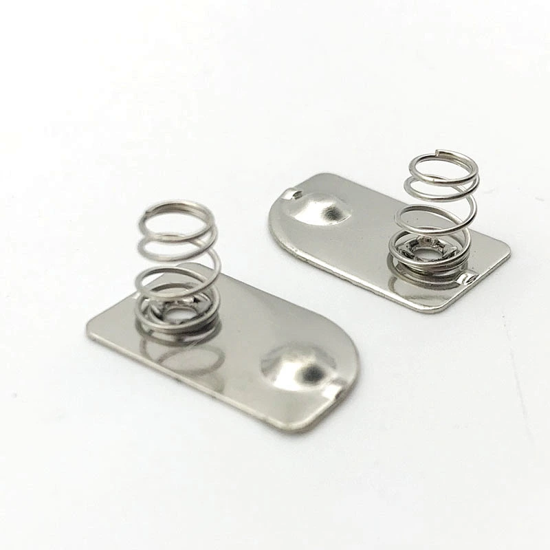Metal battery contact plate custom metal plate spring contact