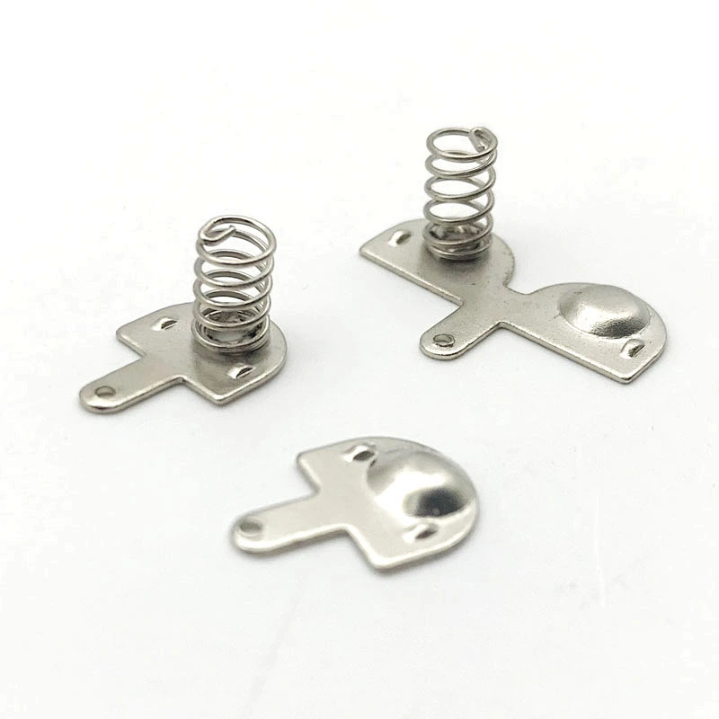 Metal battery contact plate custom metal plate spring contact