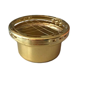 Hot Sell Sheet Metal Stamping Gold Plated Steel / Brass Incense Burner Holder