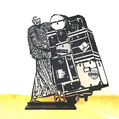 Custom Made Laser Cutting Home Desk Decorative Metal Human Being Art