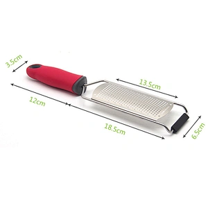 Food Grade Stainless Steel Cheese Plane / Grater With Plastic Handle