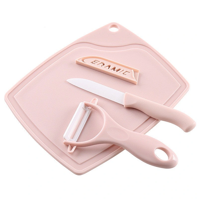 Colorful Kitchen Mini Ceramic Plastic Paring Vegetable and Fruit Knife Sets
