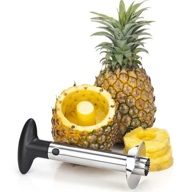Metal Kitchen Ware Stainless Steel Core Peeler / Slicer / Cutter For Pineapple