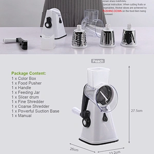Multi-functional manual 3 blades vegetable cutter/slicer