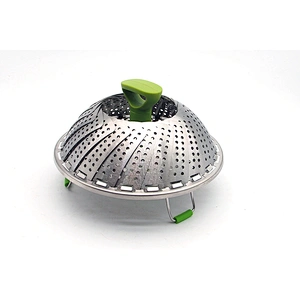 Multifunctional stainless steel foldable vegetable steamer for steaming food and vegetable