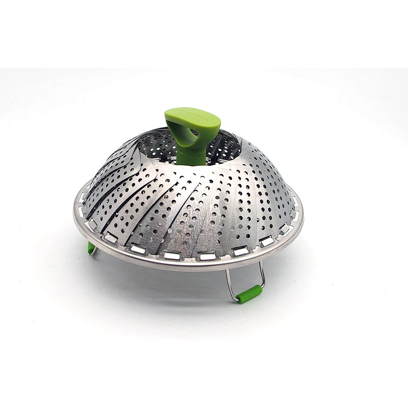 Multifunctional stainless steel foldable vegetable steamer for steaming food and vegetable