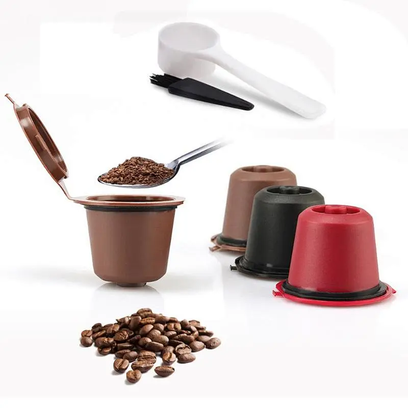 Colored Empty Plastic Re-usable Coffee Capsules Pod or Cup