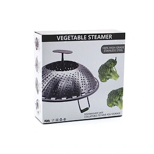 Eco friendly folding stainless steel steamer insert foldable steamer