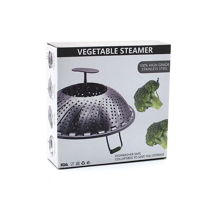 Eco friendly folding stainless steel steamer insert foldable steamer