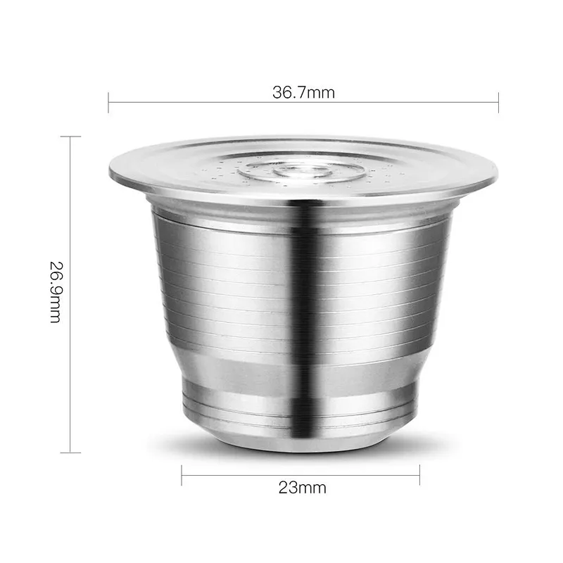 Reusable Easily Cleaning Stainless Steel / Metal Coffee Capsules Pods