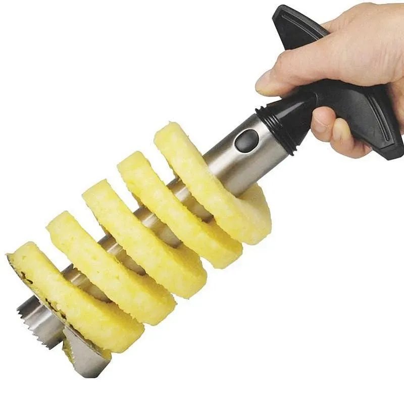 Metal Kitchen Ware Stainless Steel Core Peeler / Slicer / Cutter For Pineapple