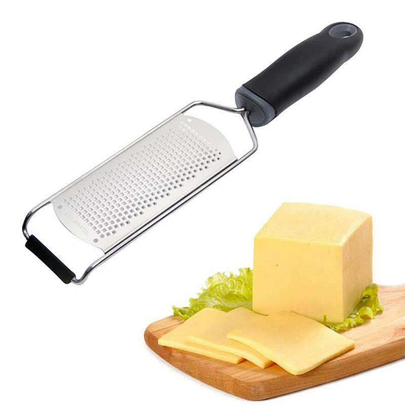 Food Grade Stainless Steel Cheese Plane / Grater With Plastic Handle