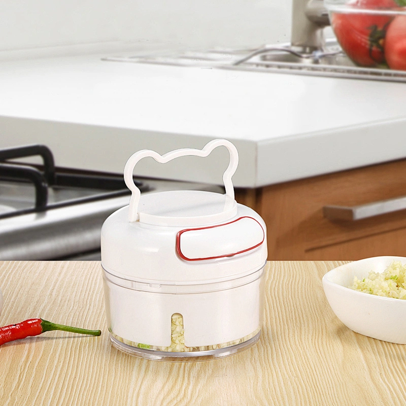 Manual Food Chopper with 3 Blades, Mini Blender Vegetable Cutter Slicer