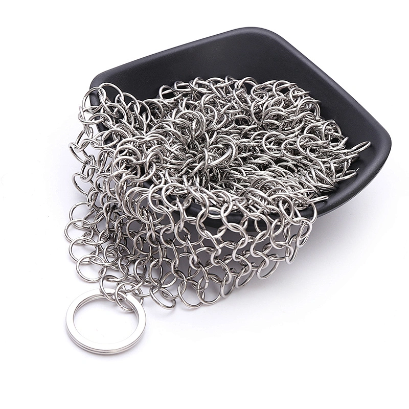 Wholesale Kitchen Cleaner Stainless Steel Chainmail Scrubber