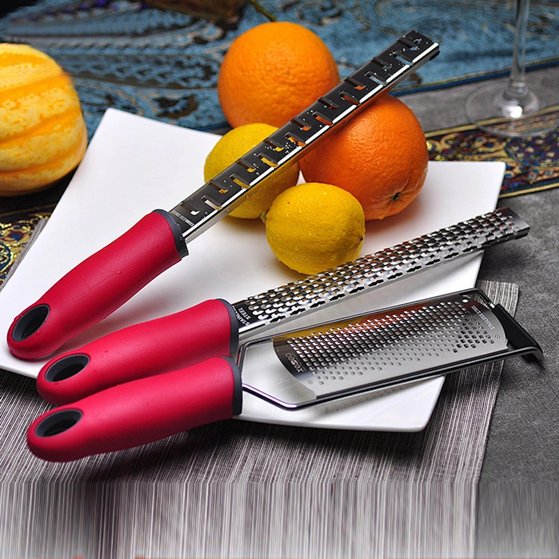Food Grade Stainless Steel Cheese Plane / Grater With Plastic Handle