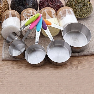Kitchen Cake Baking Tools, 304 Stainless Steel Measuring Cups and Spoons