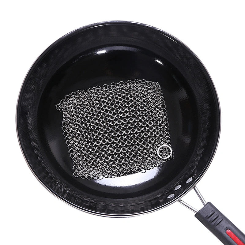 Wholesale Kitchen Cleaner Stainless Steel Chainmail Scrubber