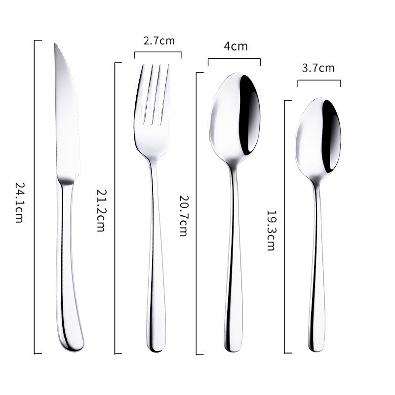 Food Grade Flatware Stainless Steel Fork and Spoon Cutlery Sets