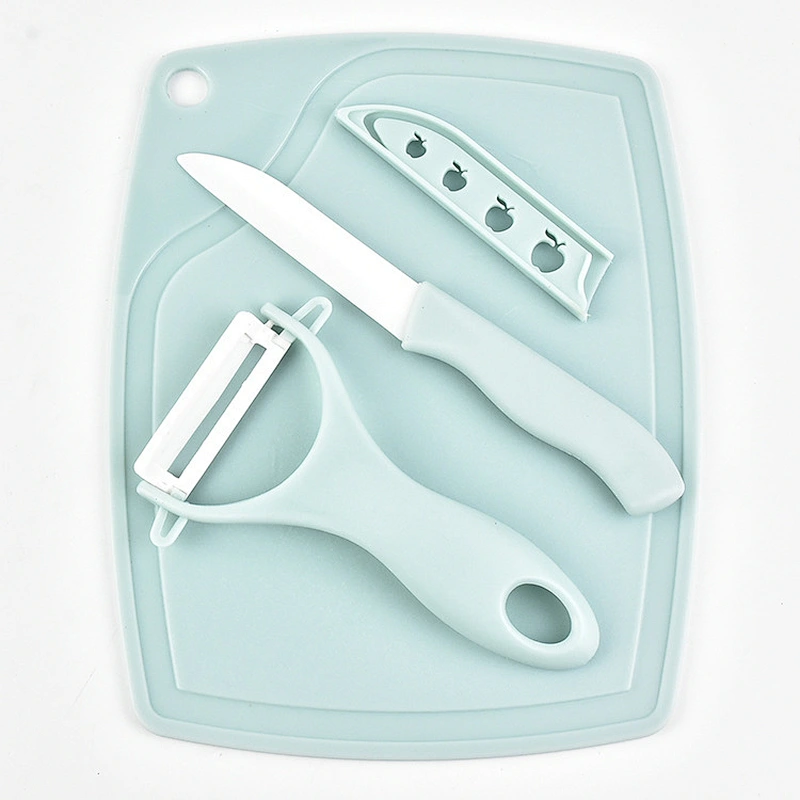 Colorful Kitchen Mini Ceramic Plastic Paring Vegetable and Fruit Knife Sets