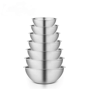 FDA Certificated Food Grade 304 Stainless Steel Mixing Bowl Sets