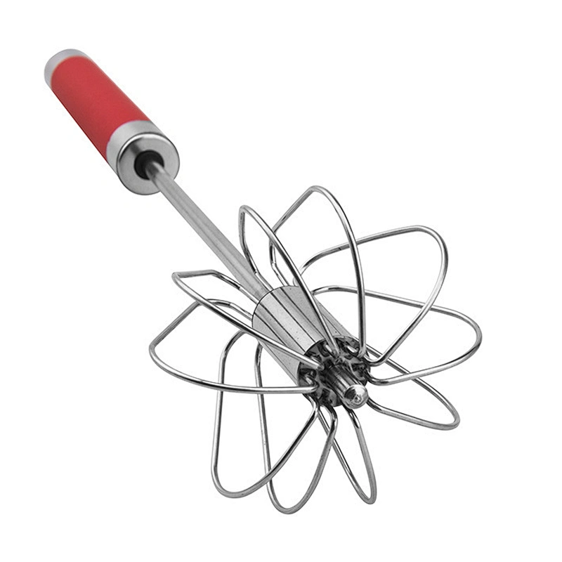 Semi-Automatic Manual Stainless Steel Rotation Egg Beater / Whisk On Sale