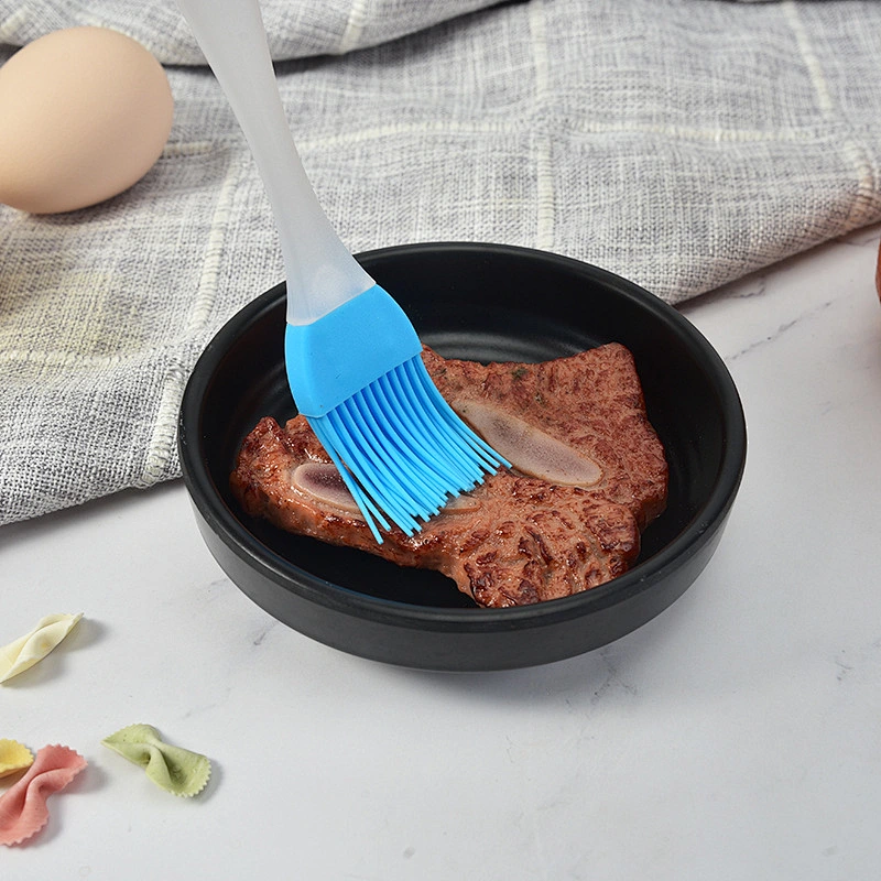 Food Grade Silicone Basting / Oiling Pastry Brush With Plastic Handle