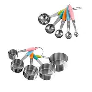 Kitchen Cake Baking Tools, 304 Stainless Steel Measuring Cups and Spoons