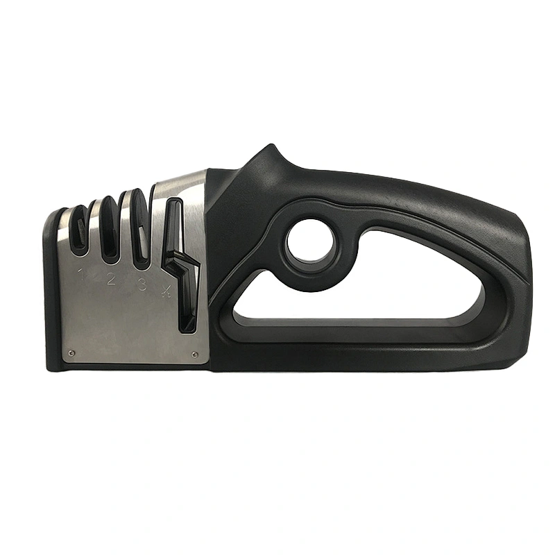 3 Stage Stainless Steel Multifunctional Kitchen Knife Sharpener With Non Slip Base