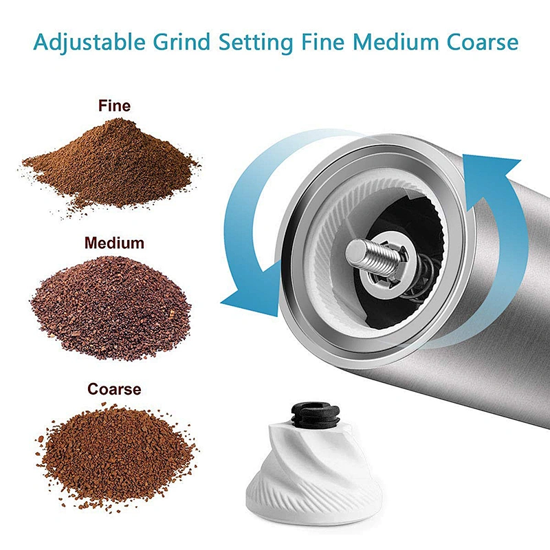Household Metal or Stainless Steel Hand Manual Coffee Mill Grinder