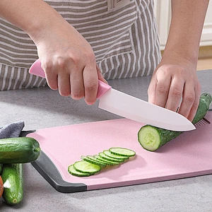 Kitchen Accessories ABS and Ceramic Mini Fruit Knife Set With Cutting Board